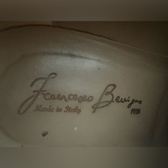 Francesco Benigno Italian Brown Leather Double Monk Buckle Strap Loafer Shoe - Picture 9 of 9